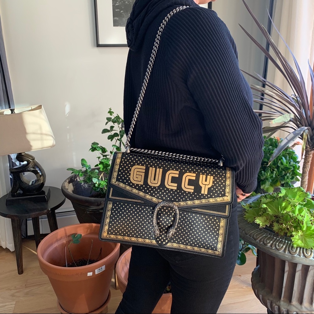 Gucci Dionysus Sega Moon Stars Shoulder Bag in Black NEW W DUSTBAG - Picture 1 of 16